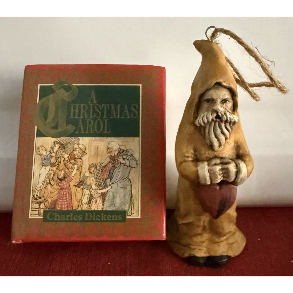 Vintage (?) Santa Ornament and Mini Book